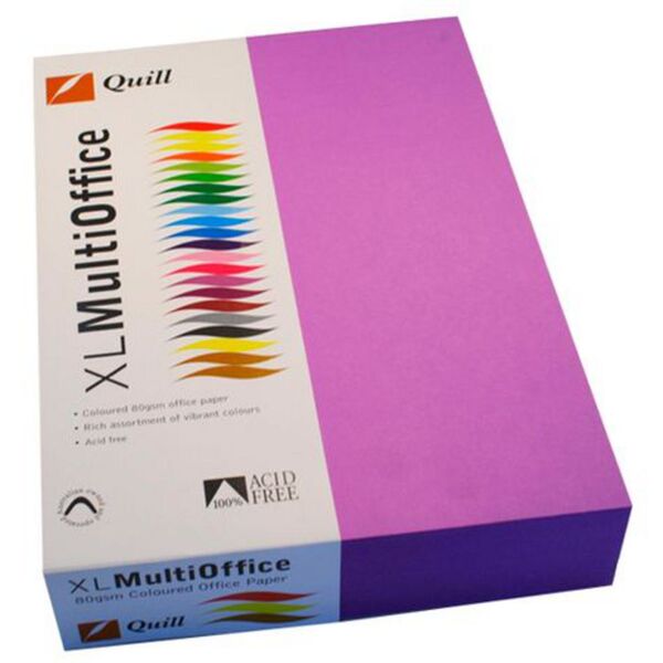 Quill Coloured Paper 80gsm A4 Lilac 500 Sheet Ream