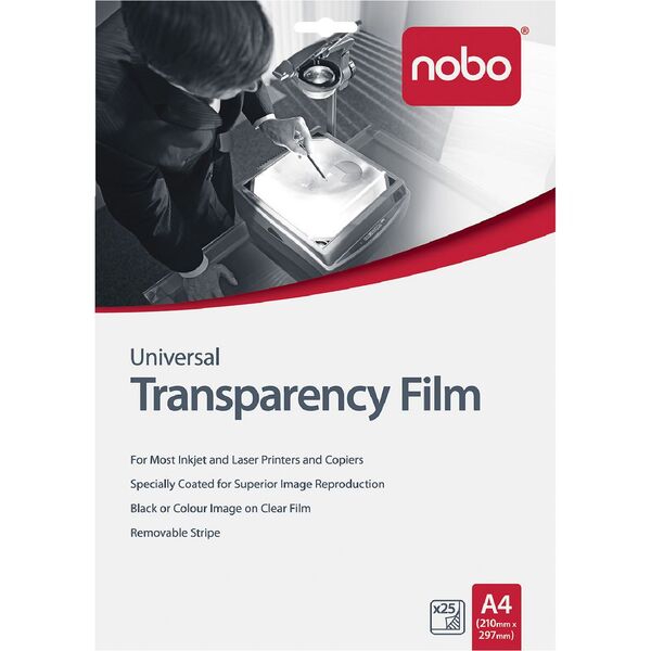 Nobo A4 Universal Transparency Film 25 Pack