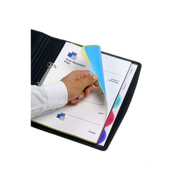 Marbig A4 Transparent Divider with 5 Tab View Tab Colour