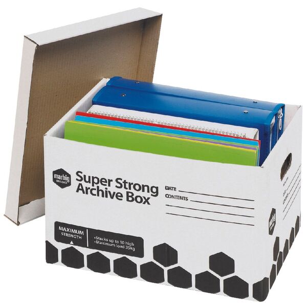 Marbig Super Strong Archive Boxes 100 Pack