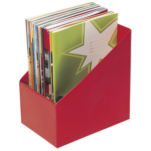 Marbig Book Box Large Red 5 Pack