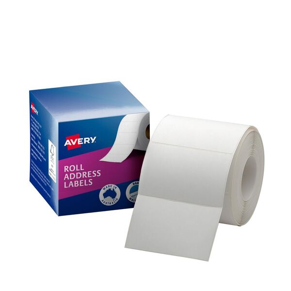 Avery Roll Address Labels 78 x 48mm White 500 Pack