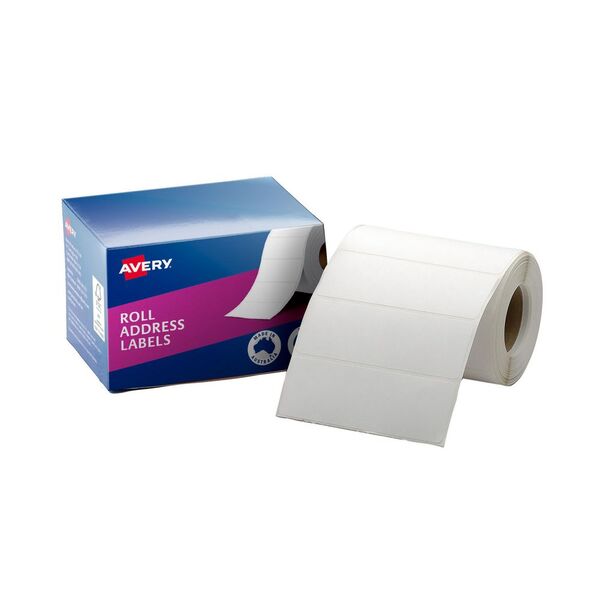 Avery Roll Address Labels 102 x 36mm White 500 Pack