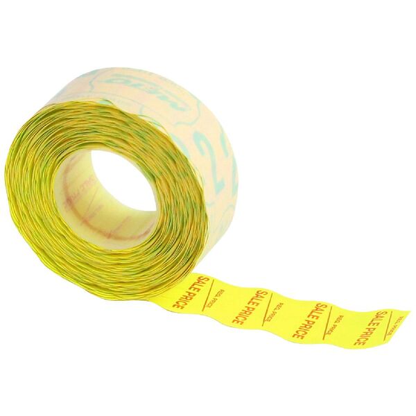 Meto 2 Line Series Labels Sale Price Yellow 5 Pack