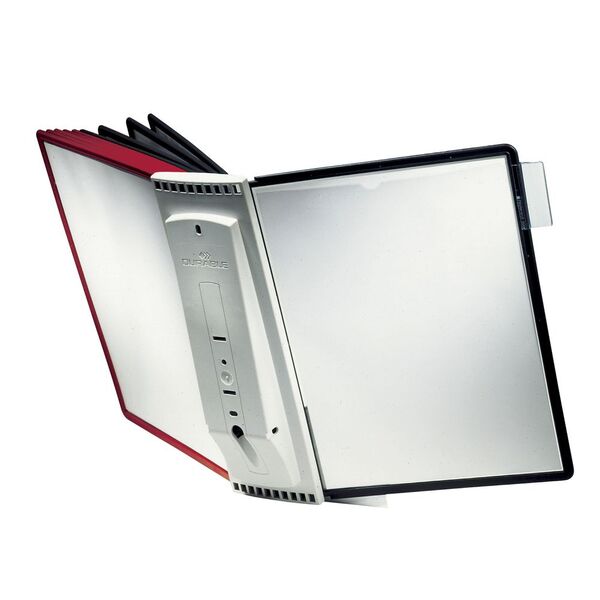 Durable Wall Bracket Display Panels Red/Black A4 10 Pack