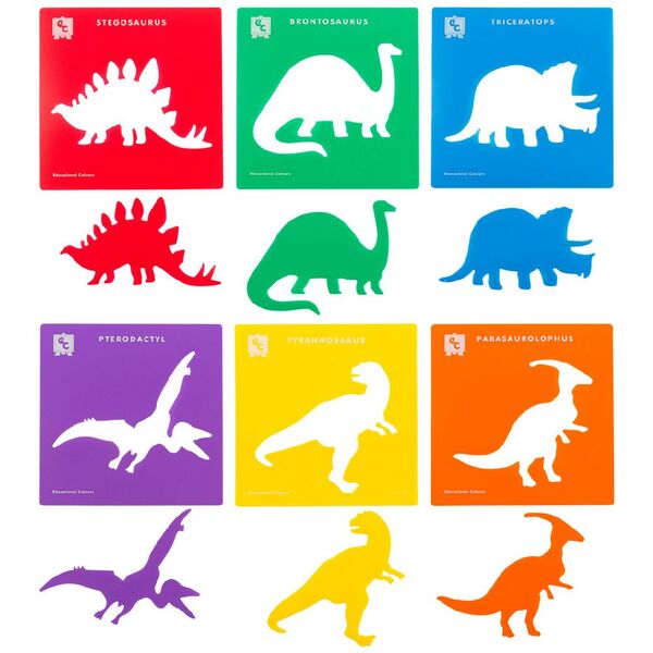 Educational Colours Dinosaur Stencils