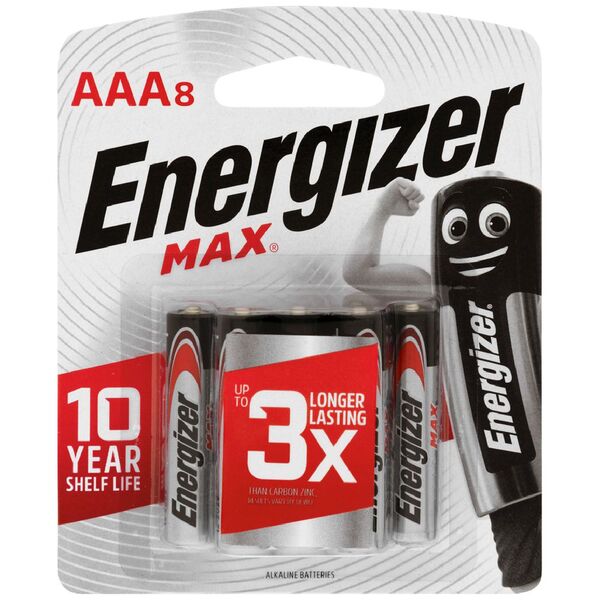 Energizer MAX AAA Alkaline Batteries 8 Pack