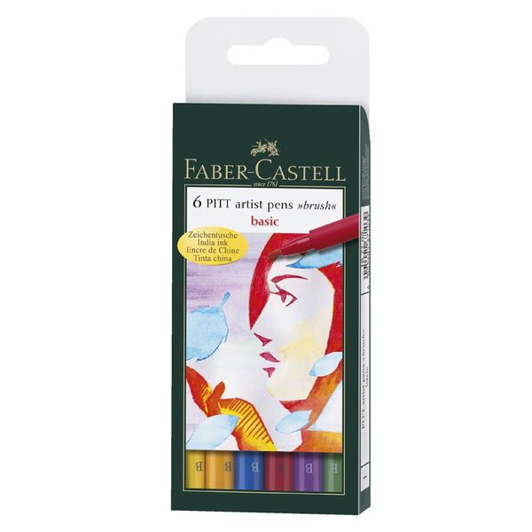 Faber-Castell Pitt Artist Pen Basic 6 Pack