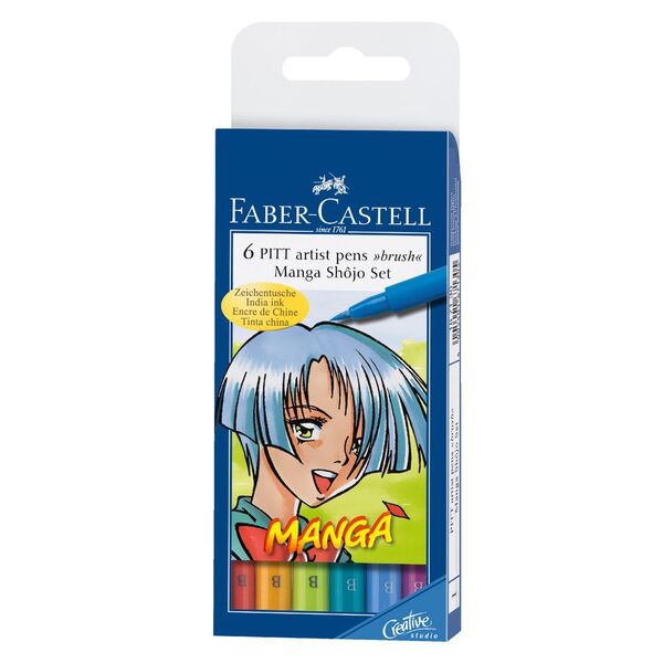 Faber-Castell Pitt Artist Pen Brush Mango Shojo Set 6 Pack