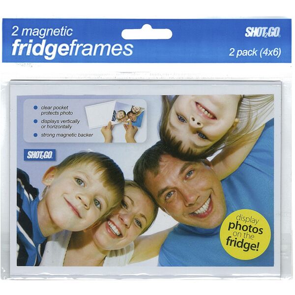 Magnetic Fridge Frame 6x4" Clear 2 Pack