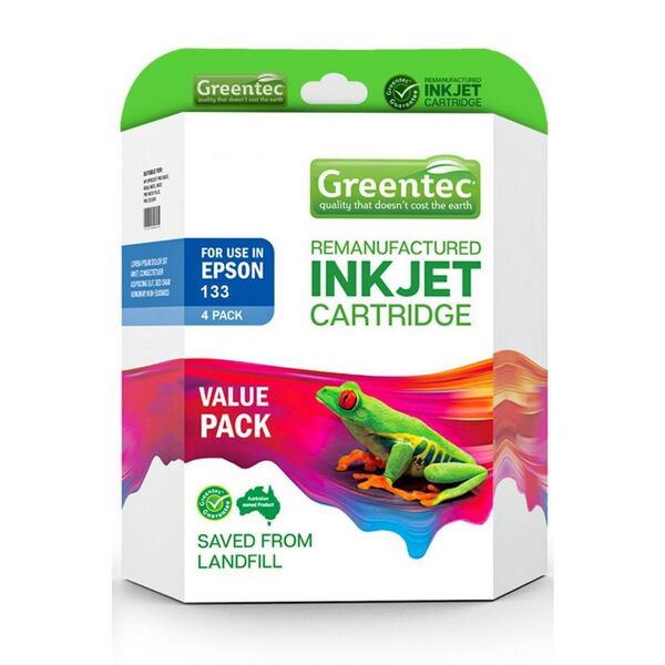 Greentec Epson 133 Black and Colour 4 Ink Value Pack