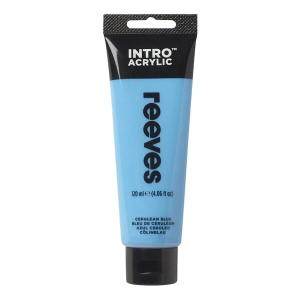 Reeves Intro Acrylic Paint 100mL Cerulean Blue
