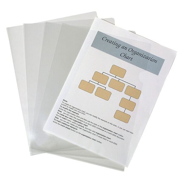 J.Burrows A4 Letter Files Clear 10 Pack