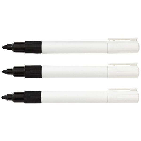 Keji Whiteboard Markers Bullet Black 3 Pack