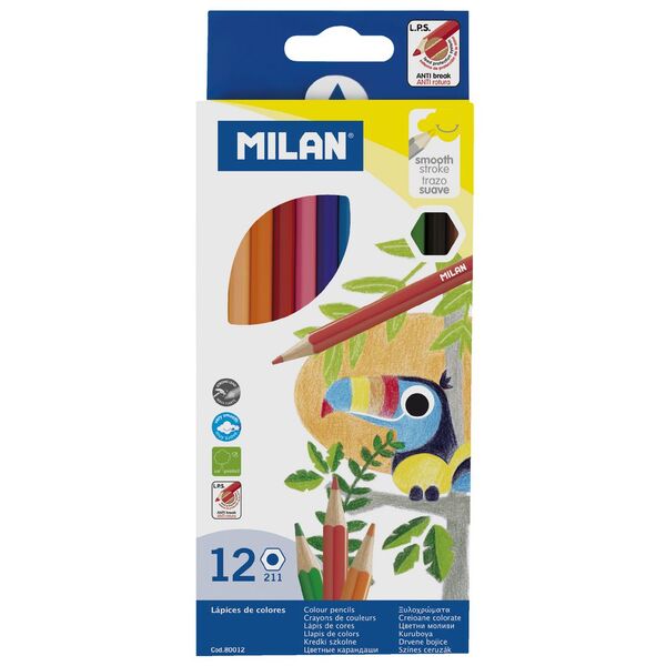 Milan Coloured Pencils 12 Pack