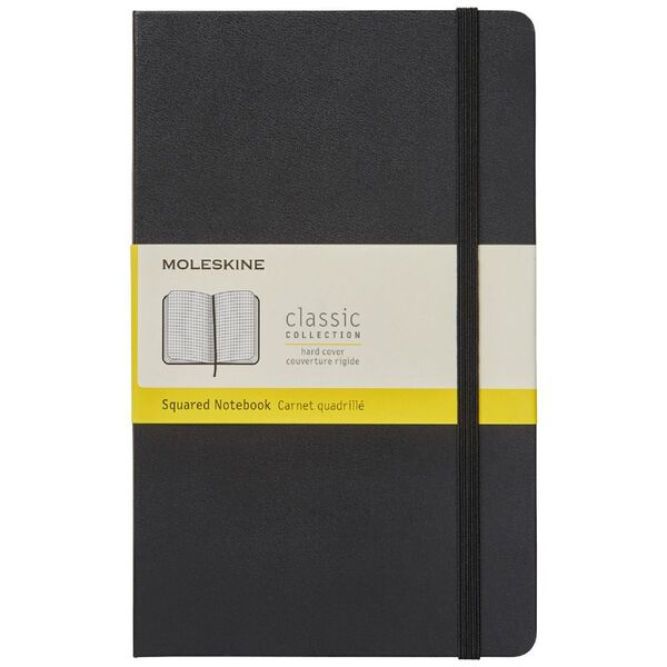 Moleskine Classic Hard Cover Squared Notebook Large Black