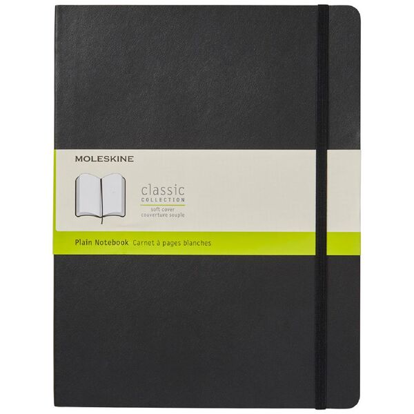Moleskine Classic Soft Cover Plain XLarge Notebook Black