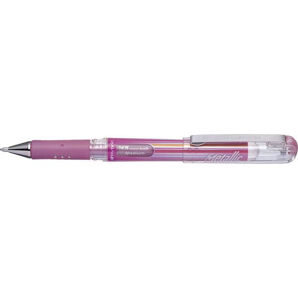 Pentel Hybrid DX K230M Gel Grip Pen Metallic Pink