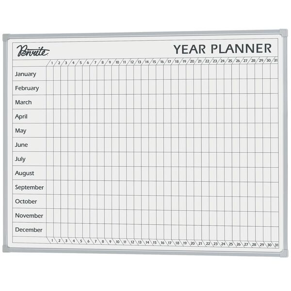 Penrite Year Planner Whiteboard 1200 x 900mm