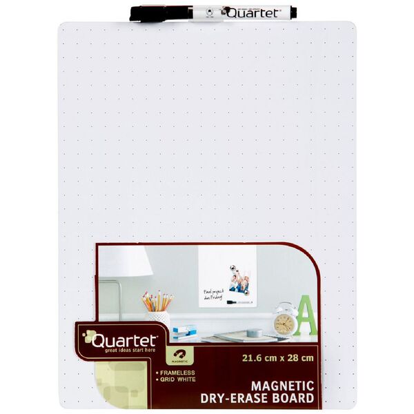 Quartet Magnetic Board 10mm Grid White