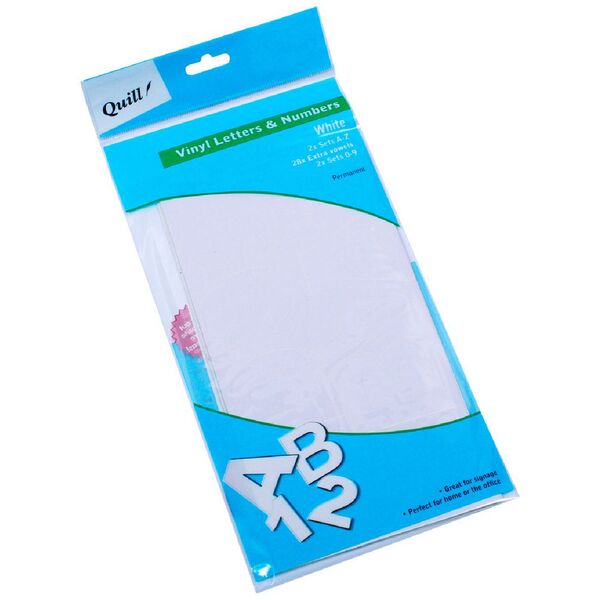 Quill Poster Board Vinyl Stickers White 100 Pack