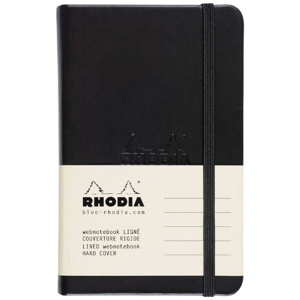 Rhodia Webbie A6 Lined Notebook Black