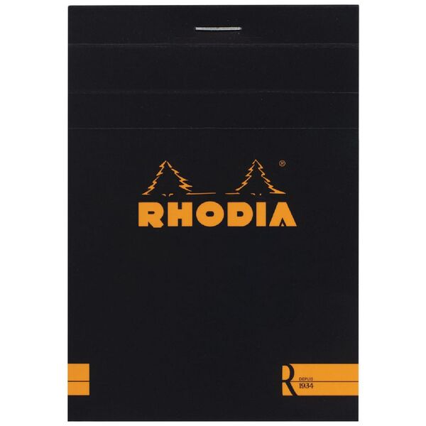Rhodia No. 12 Premium Lined Notepad Black