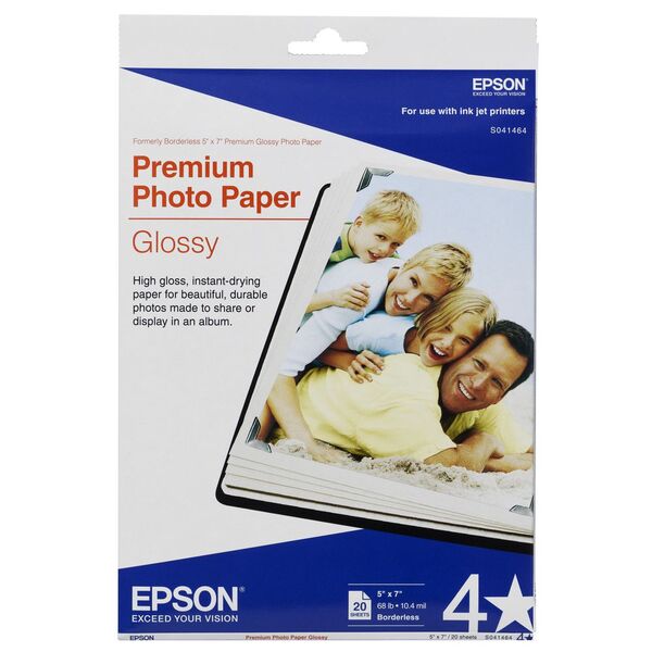 Epson 5 x 7 Premium Glossy Photo Paper 20 Pack