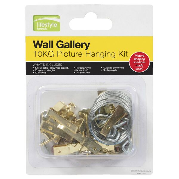 Lifestyle Brands Picture Hanging Kit 10kg 66 Pack