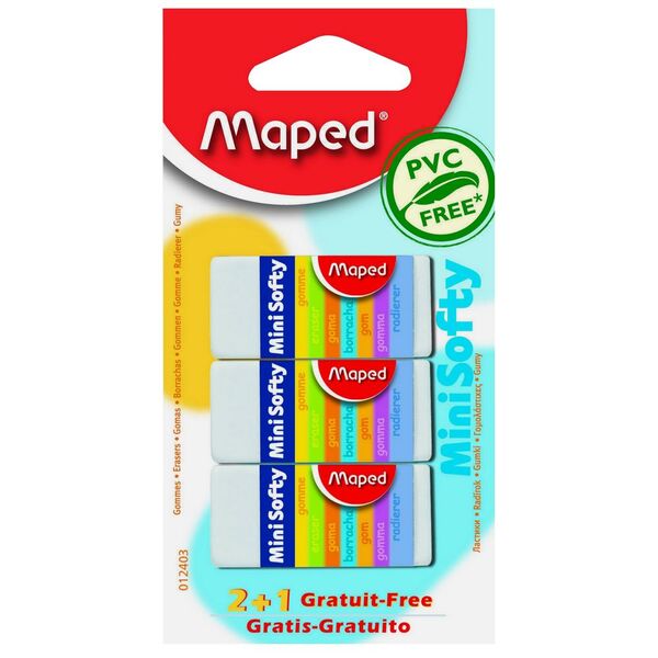 Maped Mini Softy Eraser 3 Pack