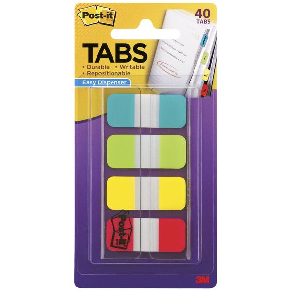 Post-it Tabs 15 x 38mm Assorted 4 Pack