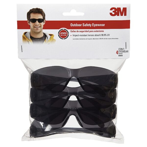 3M Safety Eyewear Black 4 Pack