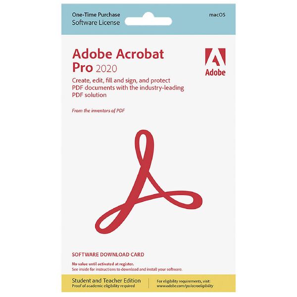 Adobe Acrobat Pro 2020 Mac Education Download