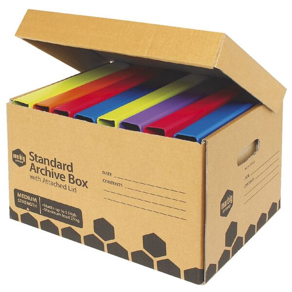 Marbig Enviro Standard Archive Box with Attached Lid 10 Pack