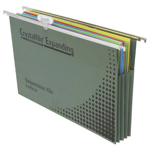 Crystalfile Foolscap Expanding Suspension Files 10 Pack