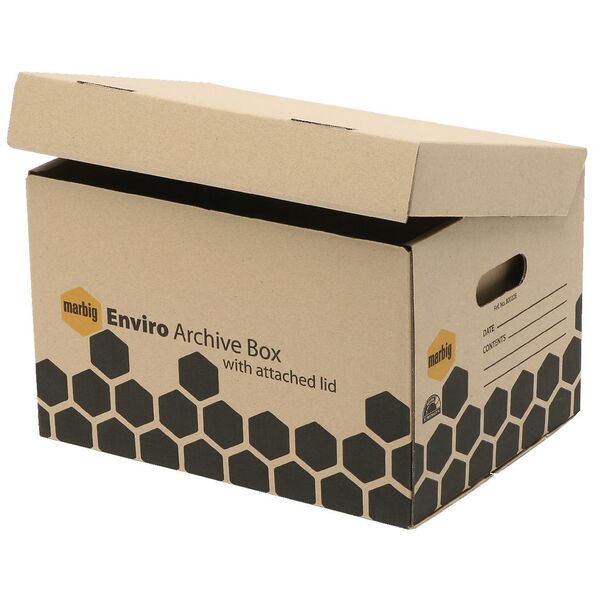 Marbig Enviro Standard Archive Box with Attached Lid 2 Pack