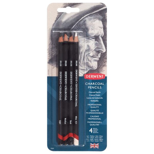 Derwent Charcoal Pencils 4 Pack
