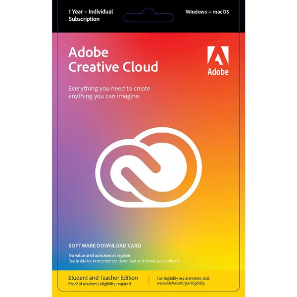 Adobe Creative Cloud Individual Education Edition POSA
