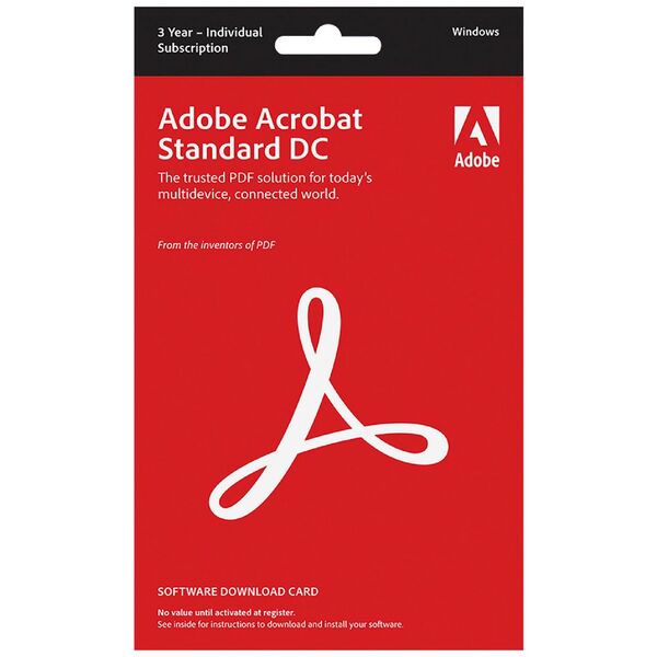 Adobe Acrobat Standard 3 Year Windows Download