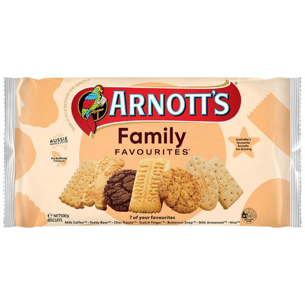Arnott's Family Assorted Biscuits Pack 500g