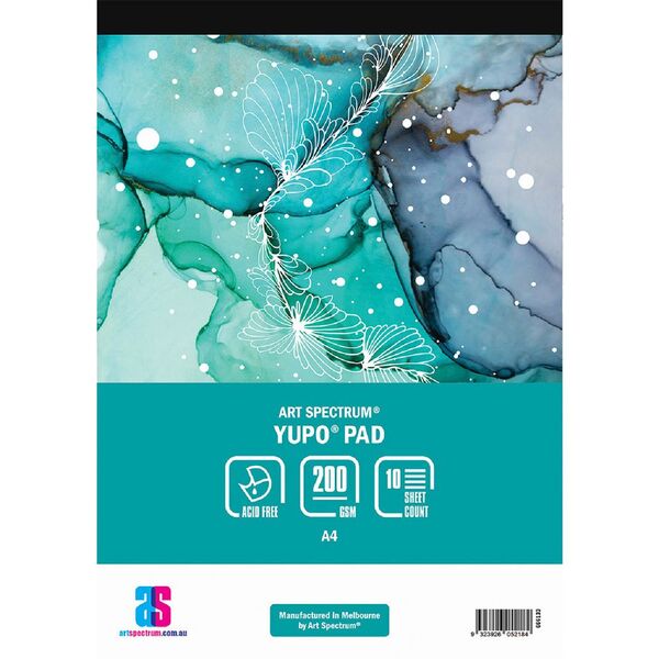 Art Spectrum A4 Yupo Pad 200gsm 10 Sheets Teal