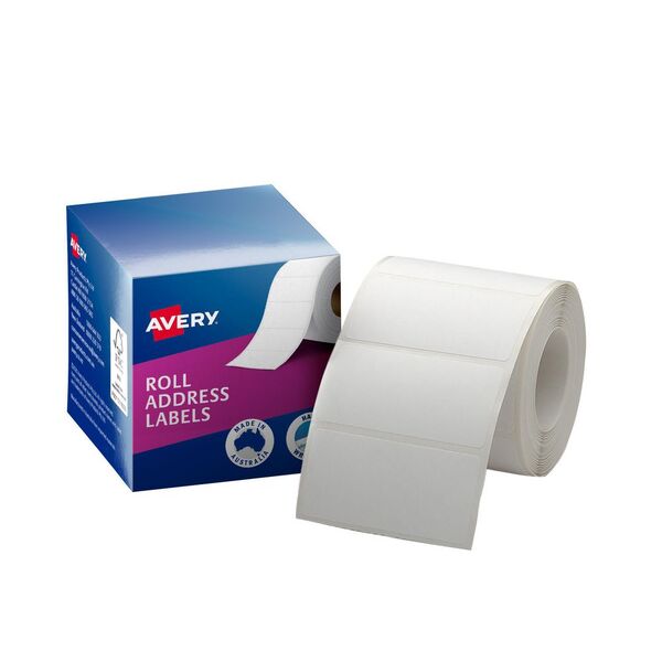 Avery Roll Address Labels 70 x 36mm White 500 Pack