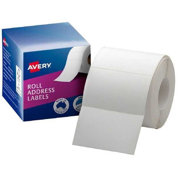 Avery Roll Address Labels 78 x 48mm White 500 Pack