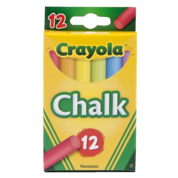 Crayola Chalk Assorted Colours 12 Pack