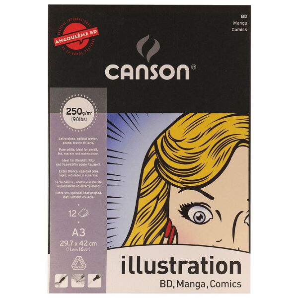 Canson Manga Pad 250gsm 12 Sheets A3
