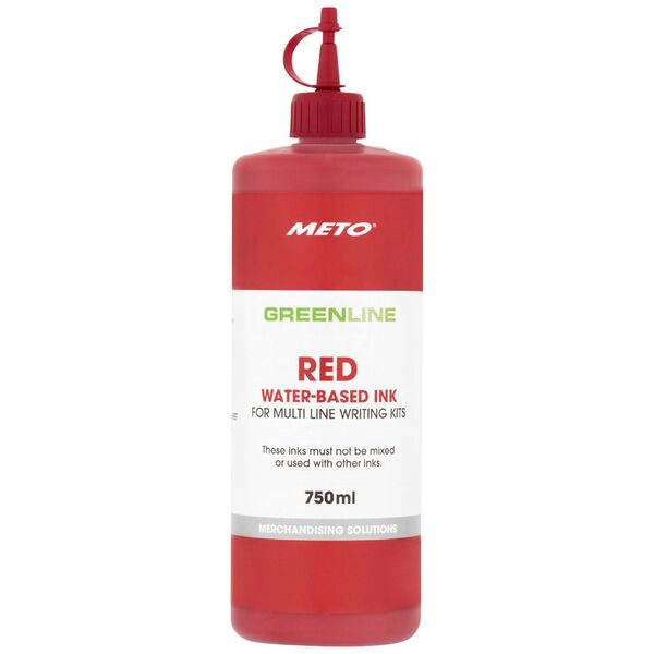 Meto Sign Writing Ink Red 750mL