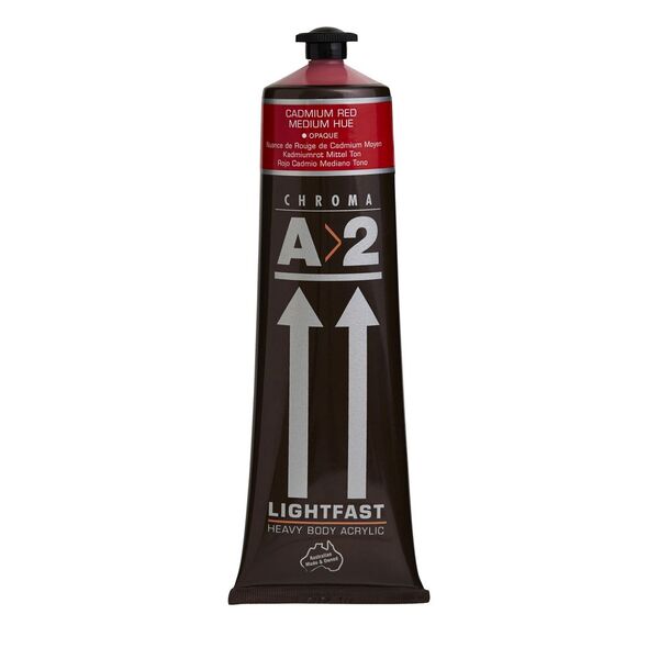 Chroma A2 Lightfast Students Acrylic 120mL Cadmium Red Hue