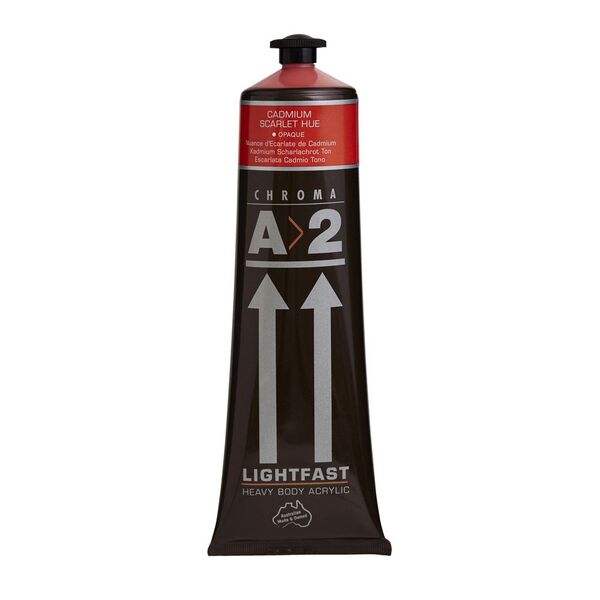 Chroma A2 Lightfast Students Acrylic 120mL Cadmium Scarlet