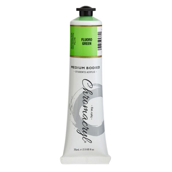 Chromacryl Student Acrylic Paint 75mL Fluoro Green