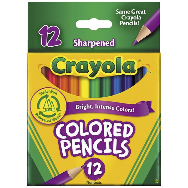 Crayola Half Size Coloured Pencils 12 Pack